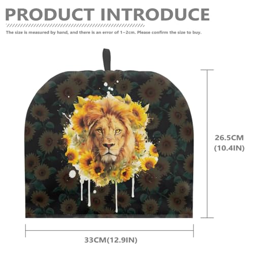 Image of Sunflower Lion Print Tea Pot Cover Teas Cosy Insulated Tea Cozies Home Kitchen Decoration Teapot Dust Cover Warming Tea Kettle Quilt Creative Gifts for Banquet
