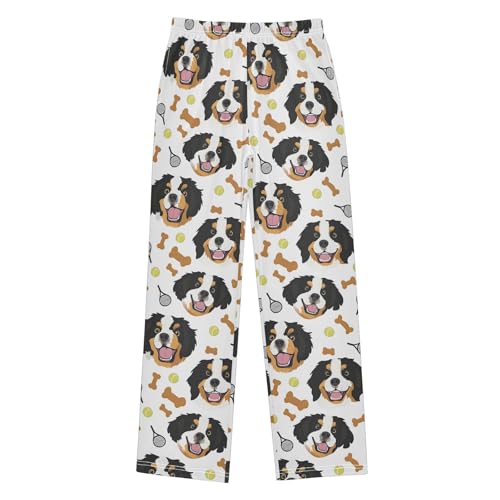 Pajama Pants Dog Tennis Racket Bone Long Sleep Pants Lounge Bottoms