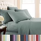 Southshore Fine Living, Inc. Vilano Springs - Premium Collection 6-Piece, 21 Inch Extra-Deep Pocket Sheet Sets, Steel Blue (Teal), Queen