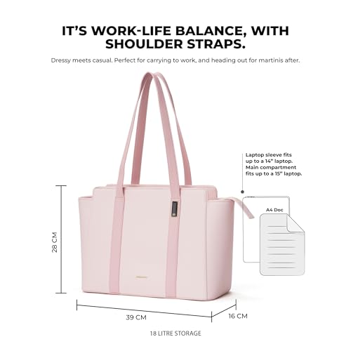 Image of MOKOBARA Women The Sunflower Work Tote Bag, Lightweight For Daily Use And Work With Luggage Sleeve And 14 inch Laptop Compartment