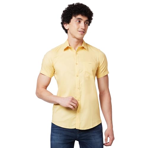 Image of Spykar Men's Regular Fit N /A Full Sleeve Solid Casual Shirts
