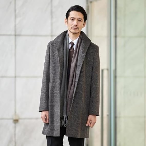 Amazon | [ タケオキクチ ] スタンドカラーコート カシミヤブレンド