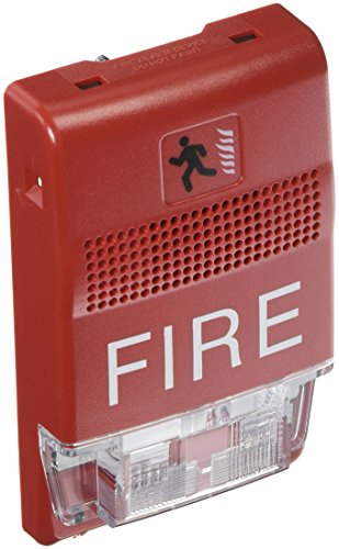 Edwards EG1RF-CVM Fire Alarm Chime, Strobe, Hi-Lo, Red