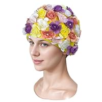 WOONEKY Bonnet De Bain En Forme De Fleur Pour Femme