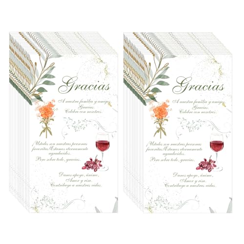 SMARSTICKER 100PCS Spanish Thank You Notecard Sets Gracias ¡Encanto...