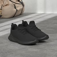 Kapsen Men's Non Slip Running Shoes Ultra Light Breathable Casual Walking Shoes Fashion Sneakers Mesh Workout Sports Shoes Full Black — image 2