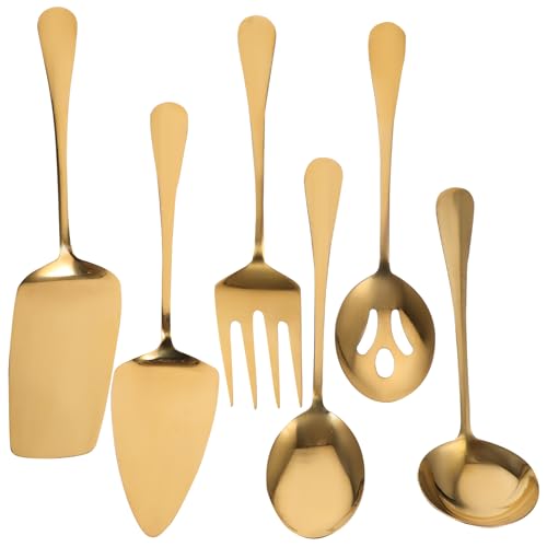 MUCKLILY 1 Juego Juego De Cubiertos De Acero Inoxidable Juego De Cena De Cocina Utensilio Para Servir De Acero Inoxidable Vajilla Para Cubiertos De Comida Filete Suministros De Cocina