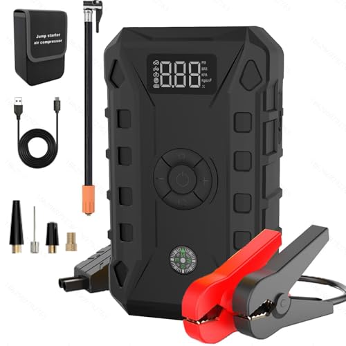 Portable Car Jump Starter with Air Compressor