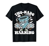 Two Nado Warning Tornado 2nd Birthday 2 Year Old Boys Kids T-Shirt