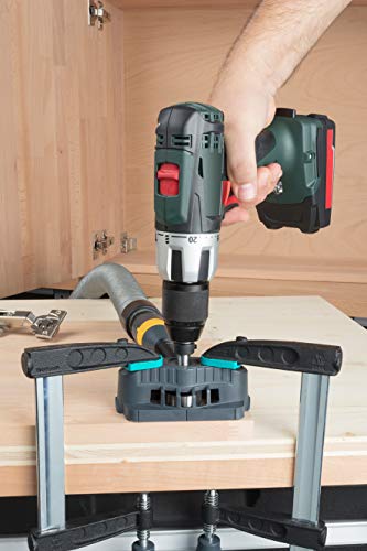 wolfcraft Mobile Bohrhilfe I 4686000 I Für exakte 90°-Eintauchwinkel