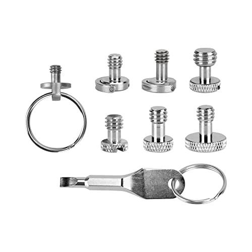 SZRIG Camera Cage Adapter with 1/4"-20 & 3/8-16 Screw Pack for Tripod Screw Accessories(8 Pieces)