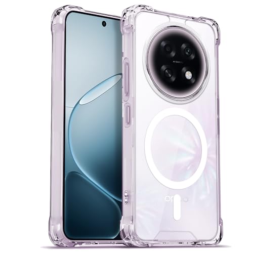 Image of AESTMO Clear Back Cover for Oppo F31 Pro Plus 5G | 360 Protection | Transparent Back Cover for Oppo F31 Pro Plus 5G (PC + TPU, Compatible with MagSafe Accessories, Transparent Bumper)