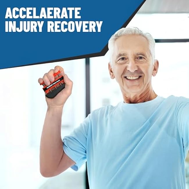 Finger Strengthener - Grip Strength Trainer, Forearm & Hand Gripper Exerciser, Strengthening Grip for Therapy, Guitar Handgrip, Wrist Strengtheners