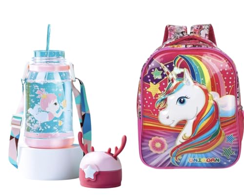 Image of Unicorn School Bag For Girls and boys Cartoon Printed Waterproof Backpack for kids Ideal For Small Kids Bag UKG Nursery 1st Class boys School Bags 3-6 years kid