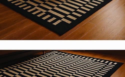 Image of Modern Abstract Hand Tufted Wool Floor Carpet for Home decore Living Room|Home and Bedroom & Hall 8x11 feet (240x 330cm) Camel H14
