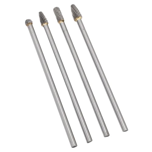 Set de 4 fresas largas de carburo de tungsteno 6mm miniatura 4