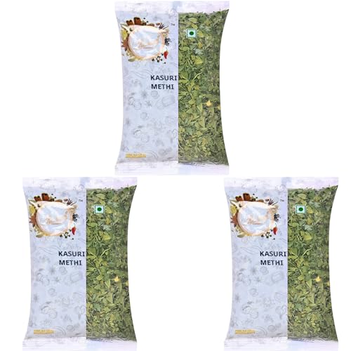 Image of Chounk Kasuri Methi 300 gm (100g X Pack of 3) | Natural Kasoori Methi with No Added Flavour & Preservatives | Aromatic Kasuri Methi Leaves for Flavorful Cooking | Fenugreek Leaves