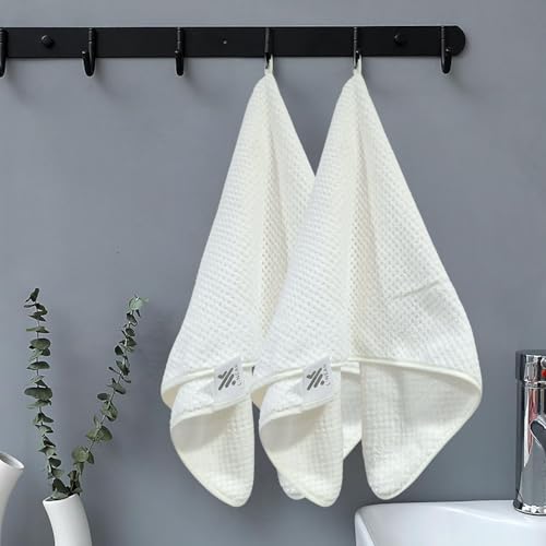 Image of LINEAR Microfiber Hand Towel /Highly Absorbent Hand Towels for Bathroom /Soft Hand Microfiber Face Towel /Towel for Men, Women,Gym (SIZE-75x35) (White)