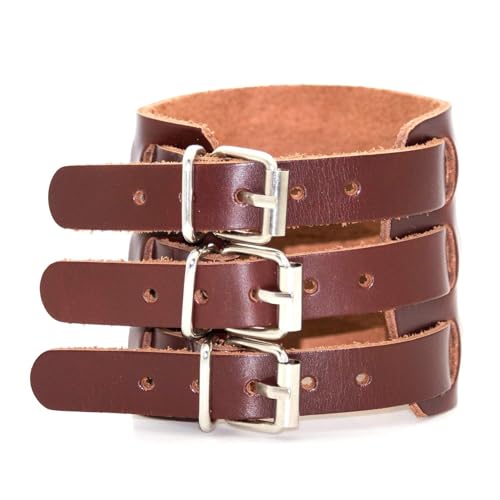 Image of Punk Rock Biker Wide Pu Leather Wristband Belt Buckle Cuff Bracelet