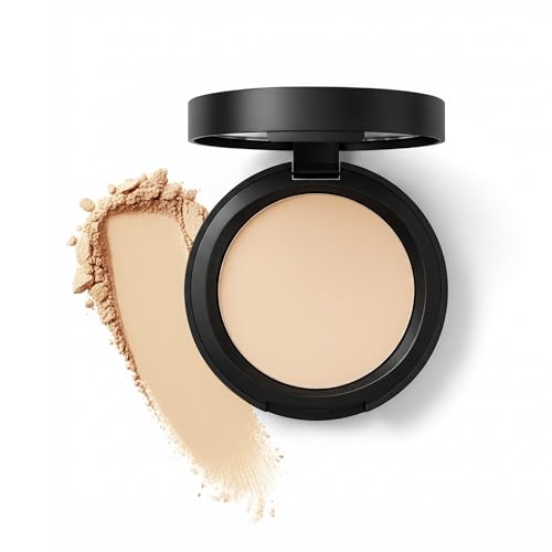 Image of Auric BlendEasy Matte Finish Compact Powder (9g) for Optimum Coverage with Hyaluronic Acid | Sweatproof, Hydrating, Oil Control | Paraben Free | Light Beige