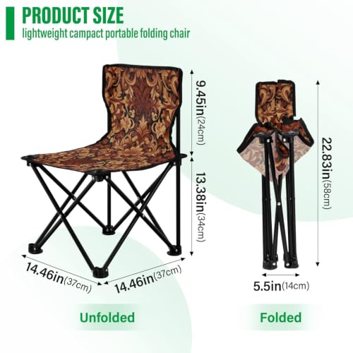 Chaise de camping compacte GuoChe pliante et marron avec sac