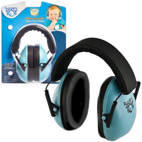 My Happy Tot Noise Cancelling Headphones for Kids, Comfortable and Adjustable Baby Ear Protection Earmuffs, Sound Blocking for Infants & Toddlers, Durable & Safe, Ideal for Study & Play, Blue