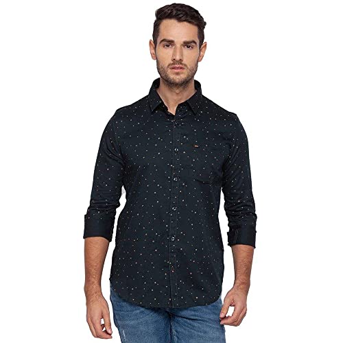 Image of Spykar Men's Printed Slim Fit Shirt