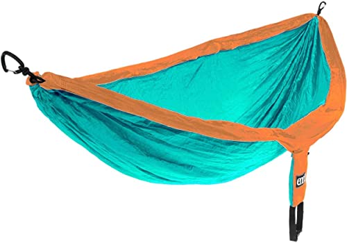 ENO, Eagles Nest Outfitters DoubleNest Lightweight Camping Hammock, 1 to 2 Person, Copper/Aqua