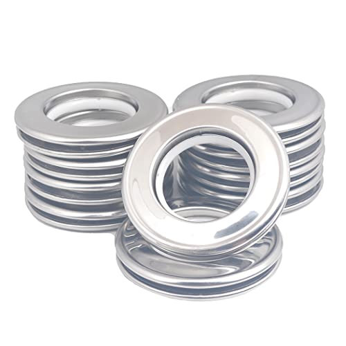 Kuasting Curtain Grommets Surface Stainless Steel 10 Pack Metal Curtain Eyelet 1.65“ (1-9/16