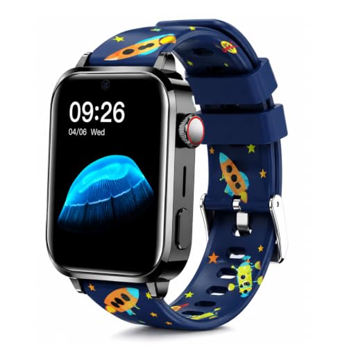 Image of sekyo 4G Smart Watch for Kids | AI Learning Coach, Whatsapp, Video Calling, GPS Tracker, Health Monitoring, Habit Coach| Edu-Games, Step Count (Blue, Neo Fit)