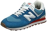 New Balance mens Iconic 574 V2 Sneaker, Natural Indigo/Light Rogue Wave, 8.5 US