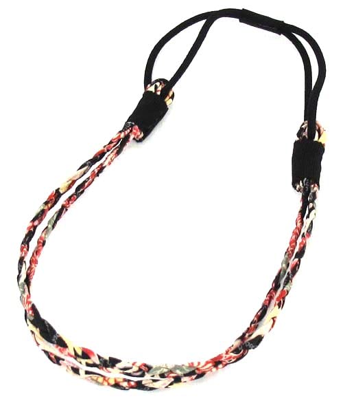 COCOLUCK Japanese Hairband Double Braided Hair Accessories (Black)