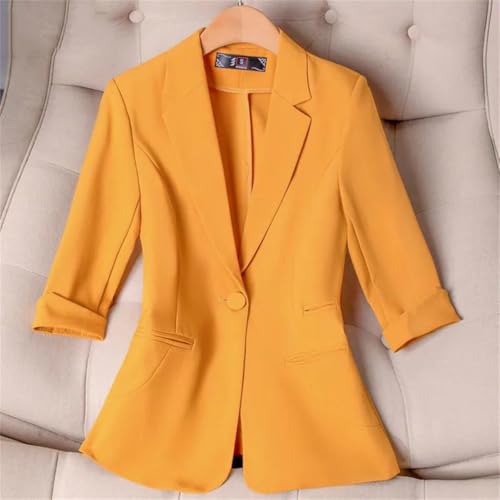 Women Spring Summer Wear Half Sleeve Jacket Office Blazer4