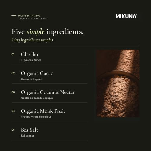 Image of Mikuna Chocho Plant Protein Powder, Cacao - 20g Protein, 8g Fiber - Third-Party Tested, Vegan, Keto, Lectin Free - 15 Servings