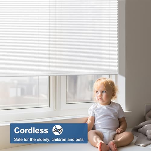 Cordless Blinds Cellular Shades Light Filtering Honeycomb Blinds and Shades for Window 39 inch x 64 inch White - Thumbnail 6
