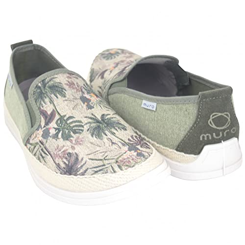 Mocasín de tela caqui Muro 529: comodidad ligera con estampado de loros 7