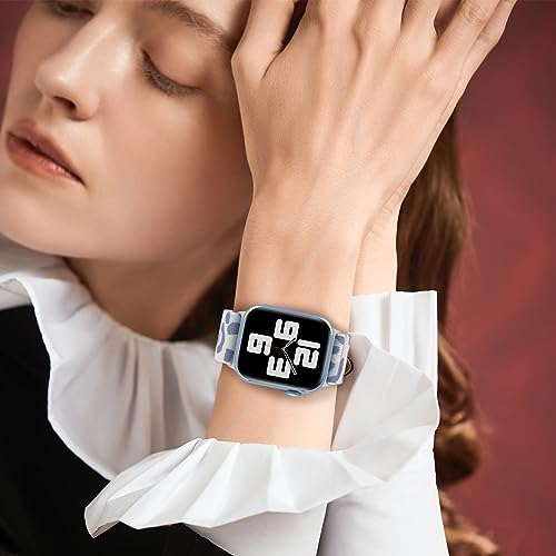 Image of Delidigi Stretchy Bands Compatible for Apple Watch Band Women 40mm 38mm 41mm 42mm 44mm 45mm 46mm 49mm, Nylon Braided Straps for iWatch Series 11 10 9 8 7 6 SE 5 4 3 Ultra 3 2 1