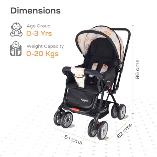 Little Pumpkin - Kiddie Kingdom Baby Stroller - Pram for Baby/Kids - Image 8