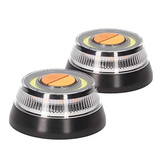 PMK GRUPO - Luz V16 Homologada DGT | Luz Emergencia Coche Averia o Accidente [Visibilidad 1 Km] o Linterna con Base Imantada o Gancho para Colgar de Activación Sencilla IDIADA PC20100269-2 Unidades
