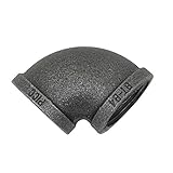 codos de hierro leroy merlin  ROOwarMer 5 Piezas - Codo Hierro Negro tuberia Codo roscado Negro para tuberia Industrial Estante Tubo Industrial Vintage 1/2 3/4 1 1-1/4 Pulgada (1-1/4 Pulgada)