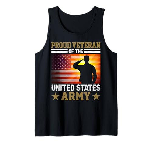 Proud Veteran Of The US Army American Flag Patriotic Canotta