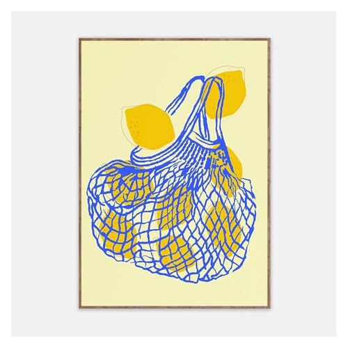 Affiche murale moderne de citron : tableau de décoration