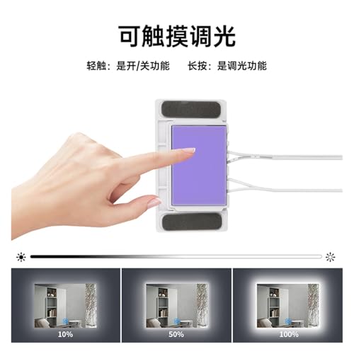 Interruptor táctil para espejo de baño con atenuación precisa y conexión USB de 5V 5