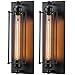 Licperron Industrial Wall Sconce E26 E27 Edison Vintage Wall Sconce Antique Wall Lamp Fixtures Bedside Bar Restaurant Hotel Lighting Decor 2 Pack