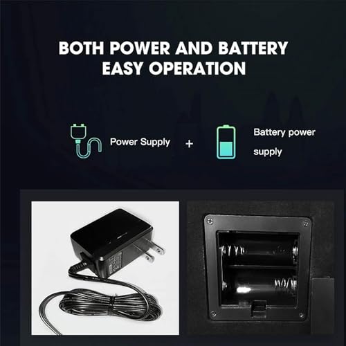 FENOKD Automatic Watch Winder Box 4 Built-in LED Light Black Piano Paint Exterior Dual Power Supply Quiet Motor