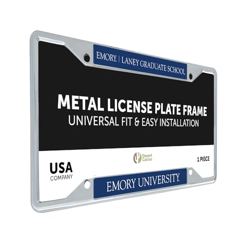 Desert Cactus Emory University Car Accessories Eagles Metal License Plate Frame and Tag Holder for Front or Rear of Car (Laney Graduate School)