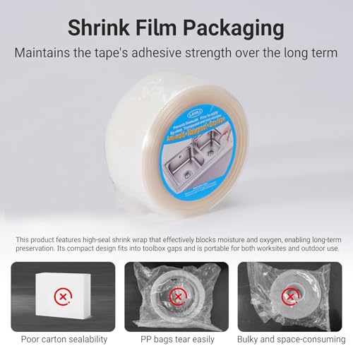 Image of Clear Caulk Tape, Caulking Tape, LAVILI Toilet Sealer Around Toilet Base | Waterproof Self Adhesive Sealant Strip for Kitchen Countertop, Bathroom, Toilet (2.2cm x 10.5Ft)