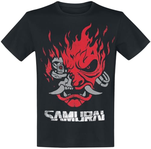 Cyberpunk 2077 - T-shirt Samurai BandMerch, Preto, XL