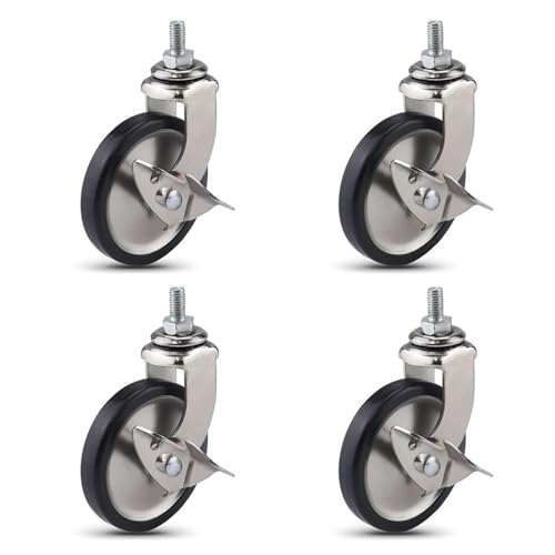 3 �C���` �X�C�x�� �X�e�� �L���X�^�[ �u���[�L�t�� �z�e�� ���X�g���� �g�����[ 8x15 �l�W�t���A�y�ʑ��e�� 160�|���h(Silver Type 2)