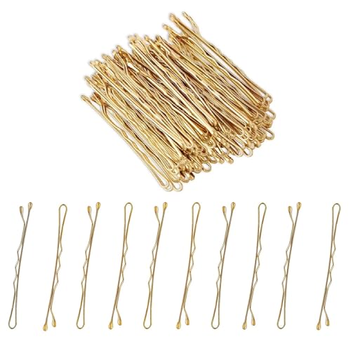 AnAsh Hair Pins 60 Pcs Bobby Pins for Women Hair Grips for Thick Thin Wavy Curly Long Short Hair Hair Clips for Styling Sectioning Wearing Casual Party Travel & Weddings (Blonde)